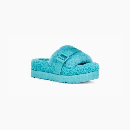 UGG Fluffita Light Blue Slippers for Women (KEUF82146)